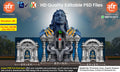 Mahashivratri Themed Backdrop Arch Kaman Design – High-Quality Editable PSD File | Me Chitrakar | PMD/BD0225/3