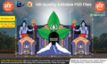 Mahashivratri Themed Backdrop Arch Kaman Design – High-Quality Editable PSD File | Me Chitrakar