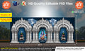 Mahashivratri Themed Backdrop Arch Kaman Design – High-Quality Editable PSD File | Me Chitrakar