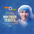 Professional Mother Teresa Punyatithi Template Design for Social Media in Marathi, Hindi, and English - PSD  by Me Chitrakar