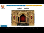 Goddess Mahalakshmi Golden Royal Arch Red Diamond Backdrop Editable PSD Template