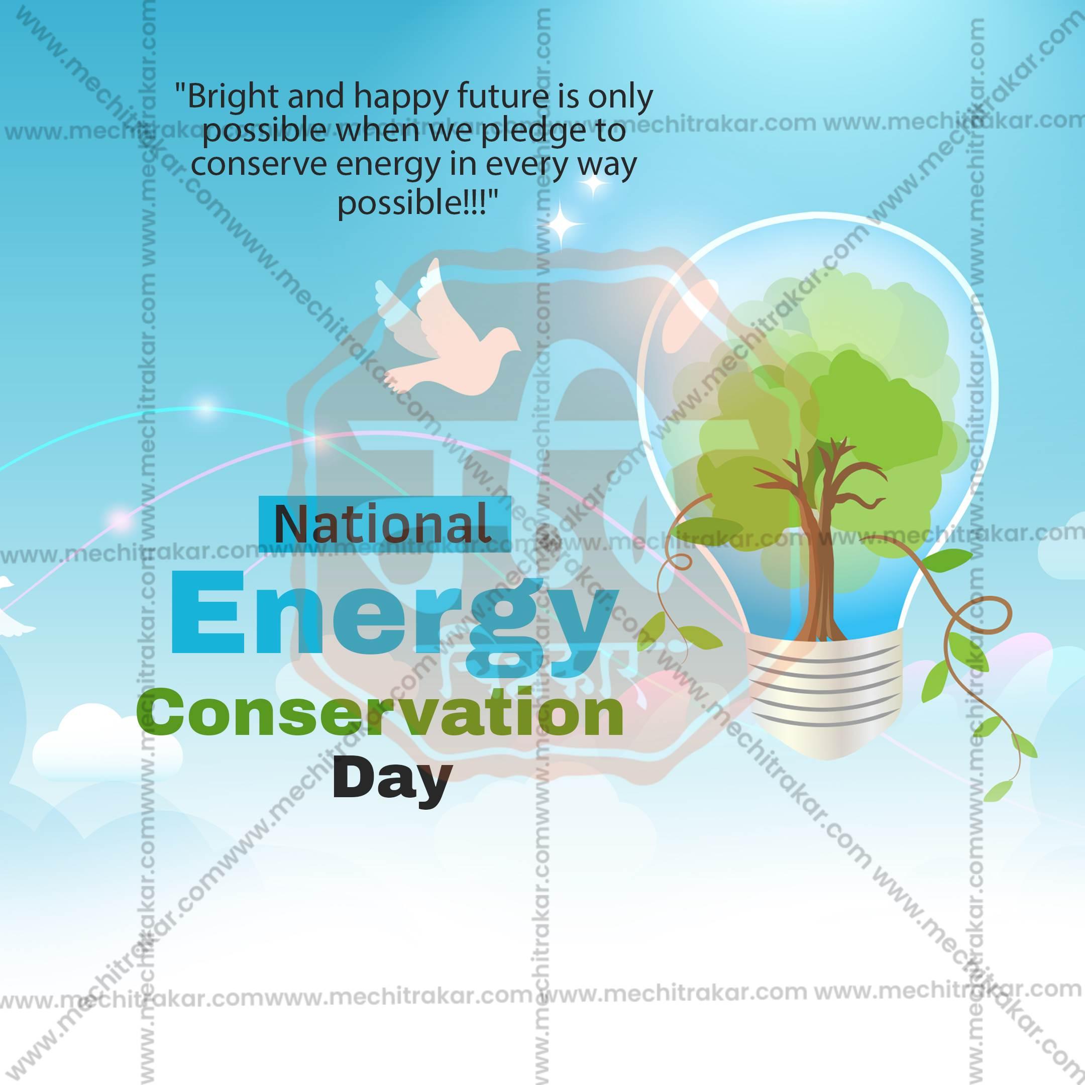 Stunning National Energy Conservation Day  editable Banner in Marathi, Hindi, and English - Editable PSD and JPG by Me Chitrakar