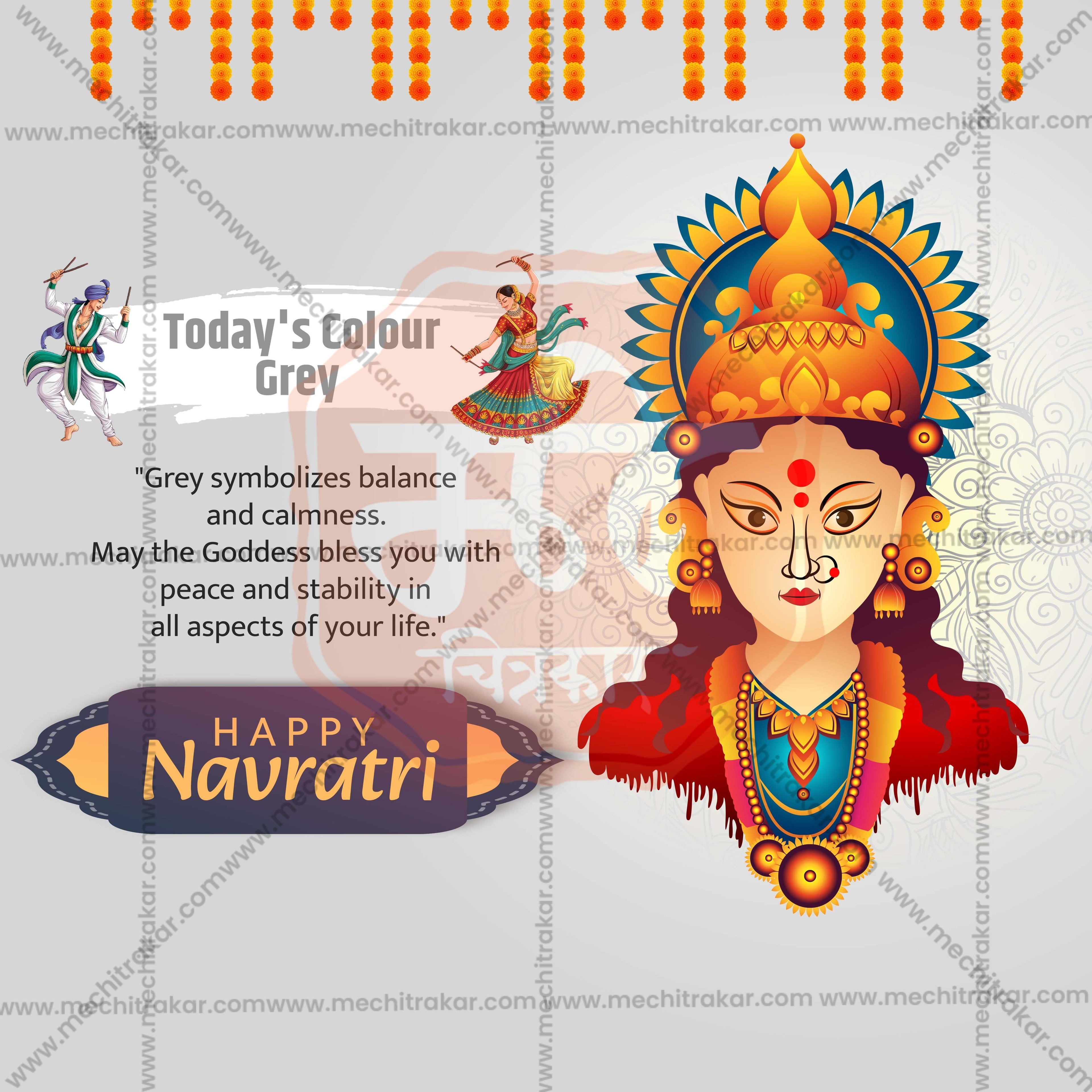 Navratri 9 Colors Social Media PSD & JPG Bundle No:1 | (10 PSD & 10 JPG): English Templates