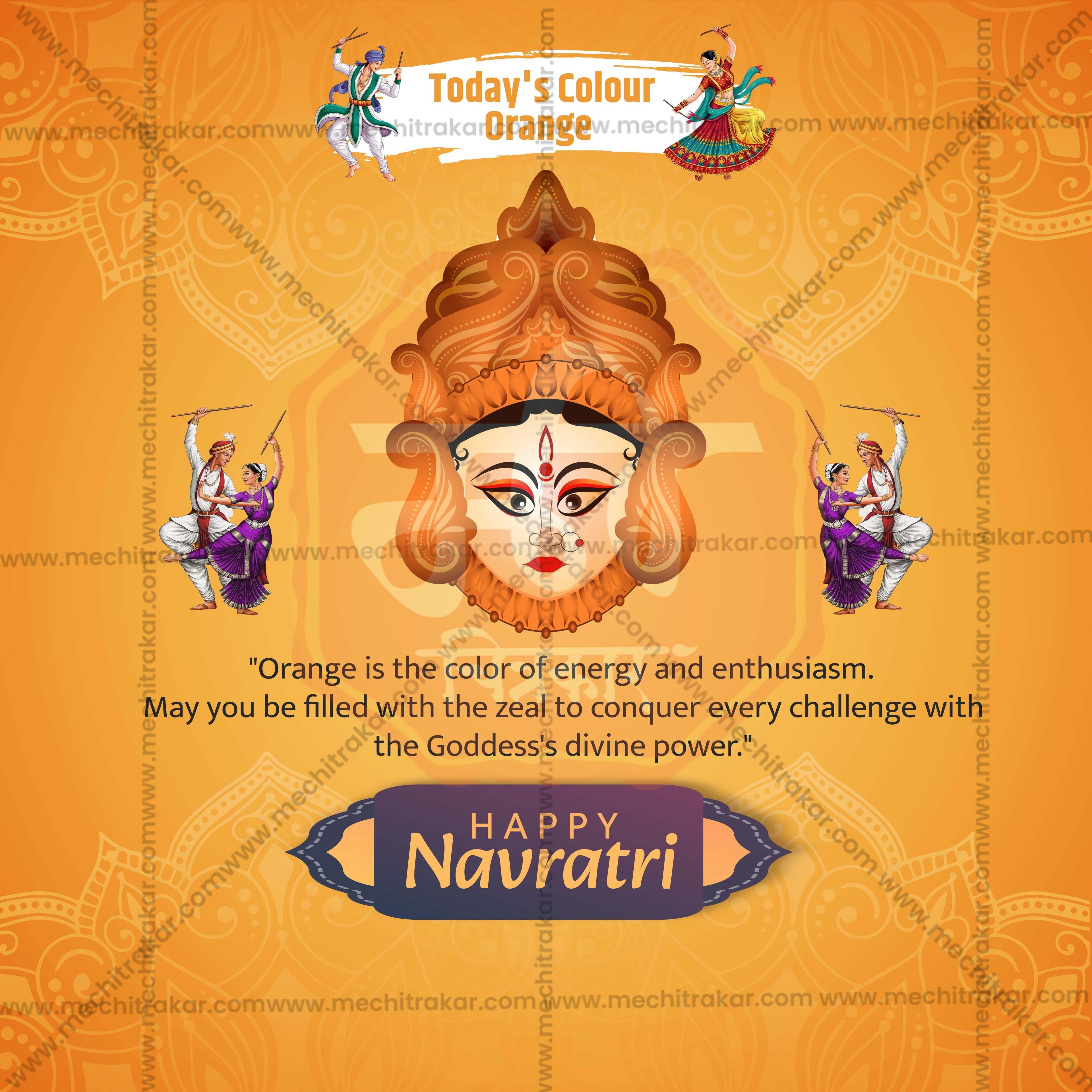 Navratri 9 Colors Social Media PSD & JPG Bundle No:1 | (10 PSD & 10 JPG): English Templates
