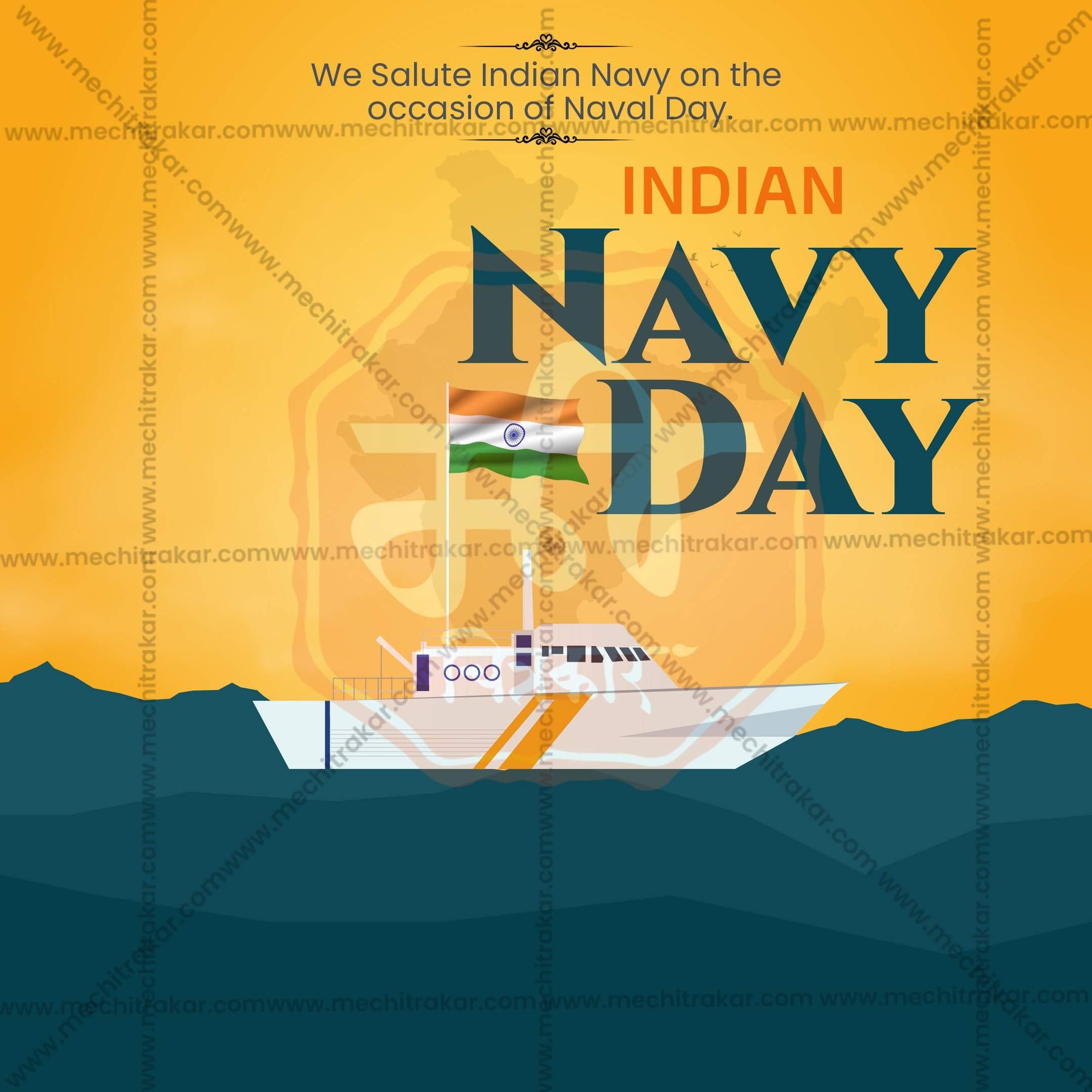 Professional Navy Day Template Design for Social Media in Marathi, Hindi, and English - PSD and JPG by Me Chitrakar