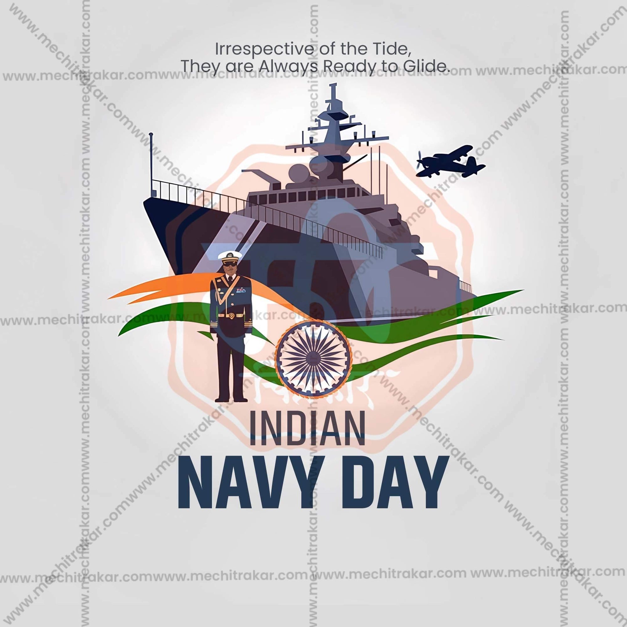 Professional Navy Day Template Design in Marathi, Hindi, and English - High-Quality Editable PSD and JPG by Me Chitrakar
