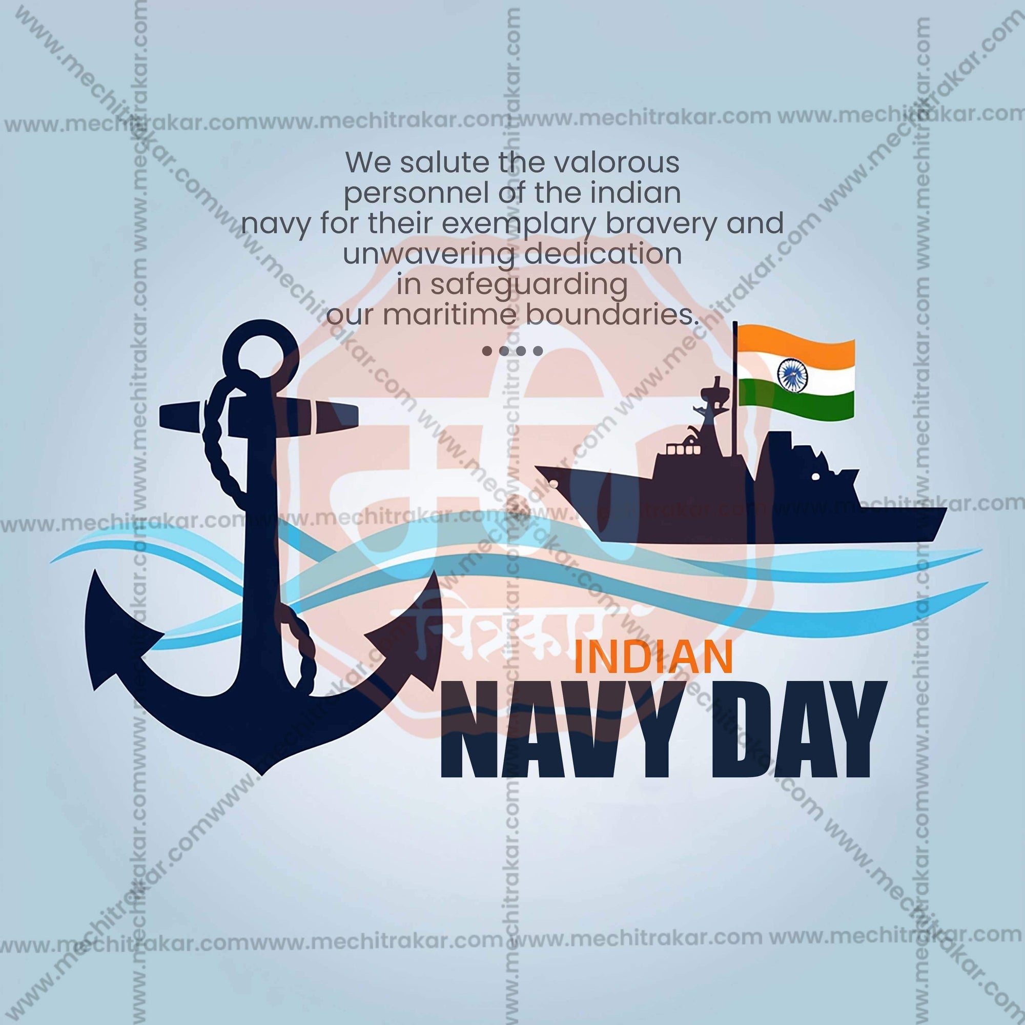 Beautiful Navy Day Event Poster in Marathi, Hindi, and English - High-Quality Editable PSD and JPG by Me Chitrakar