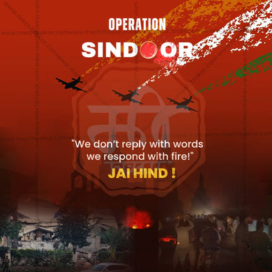 Dr. Babasaheb Operation Sindoor PSD Template Design in English – Me Chitrakar