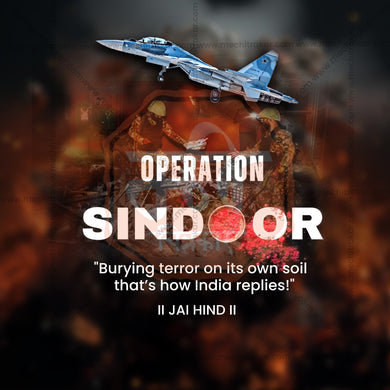 Operation Sindoor Social Media Post PSD Design – English Template
