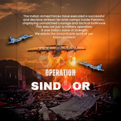 Operation Sindoor Banner Design in English – PSD Template