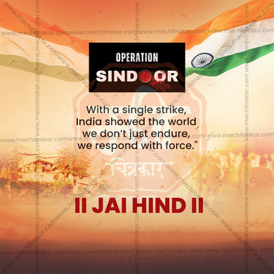 Operation Sindoor English Template – Instagram & Facebook Design