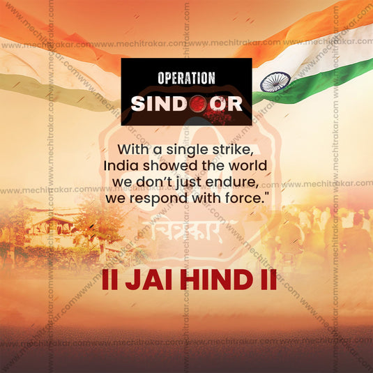 Operation Sindoor English Template – Instagram & Facebook Design