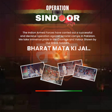 Editable Operation Sindoor PSD for Social Media – English Style