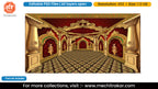 Royal Court Red Velvet Attendant Figures Peacock Palace Five Side Pandal Decoration Editable PSD File for Designers - Theme Based Design