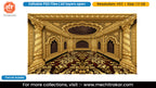 Golden Carved Palace Floral Carpet Niche Wall Five Side Pandal Decoration Editable PSD File for Designers - Theme Based Design