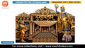 Dashavatar Vishnu Golden Temple Editable PSD Backdrop Template for Pandal Decoration