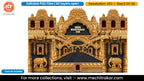 Golden Temple Gopuram Gaja Lakshmi Elephant Six Side Pandal Decoration Editable PSD Template for Designers