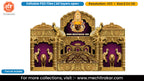 Goddess Mahalakshmi Ambabai Lion and Elephant Six Side Pandal Decoration Editable PSD Template for Designers
