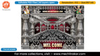 Ganpati Bappa and Tulja Bhavani Silver Swan Royal Hall 6 Side Decoration Editable PSD Template