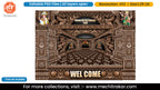 Ganpati Bappa Tulja Bhavani and Lord Narasimha Copper Temple Hall 6 Side Decoration Editable PSD Template