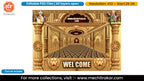 Ganpati Bappa and Tulja Bhavani Golden Lotus Palace Hall 6 Side Decoration Editable PSD Template