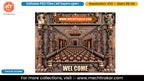 Ganpati Bappa Tulja Bhavani and Shri Krishna Radha Antique Copper Palace Hall 6 Side Decoration Editable PSD Template