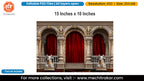 Lord Shiva Mahadev Nandi Trishul Silver Palace Backdrop Editable PSD Template