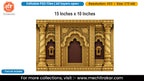Lord Ganesha Vighnaharta Golden Jharokha Arch Backdrop Editable PSD Template