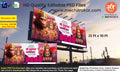 Modern white and magenta Anjaneya Janmotsav advertising board paired with a Ramnavami Banner Flex editable psd template for creative designers.