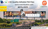 Ultra wide rally crowd Dr. Babasahe Ambedkar Jayanti Banner Flex editable psd template for massive outdoor hoarding and printing requirements.