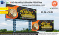 Dark Premium Gourmet Meal Layout Restaurants & Hotels Branding Promotion Banner Flex editable psd template