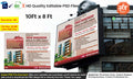 Professional civil contractor Real Estate & Property Branding Promotion Banner Flex editable psd template for print businesses