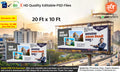 Exquisite fully furnished housing Real Estate & Property Branding Promotion Banner Flex editable psd template for promoters