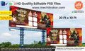 Dark stone Lord Shri Vitthal Ashadhi Ekadashi Banner Flex editable psd template with dindi.