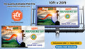 Abstract bird flying towards freedom in this Independence Day Banner Flex editable psd template