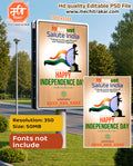 Vibrant gradient of national colors framing the Independence Day Banner Flex editable psd template