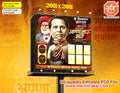 Brown toned management layout of Anna Bhau Sathe Jayanti Banner Flex editable psd template