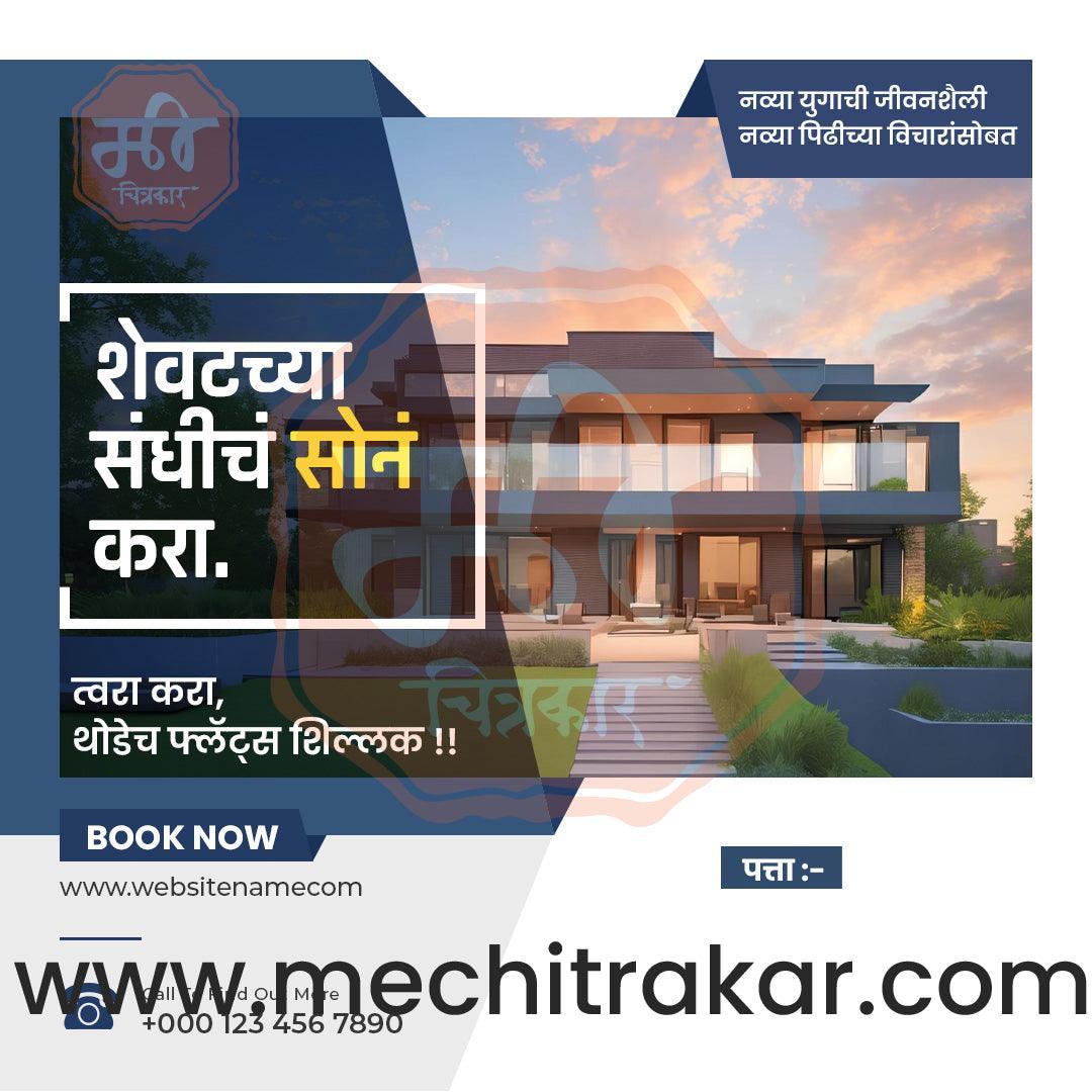 Real Estate Marketing Bundle: 25 Premium Marathi Templates (PSD & JPG)
