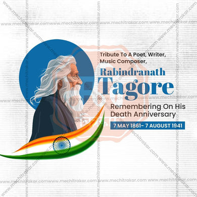 High-quality PSD for Rabindranath Tagore Punyatithi