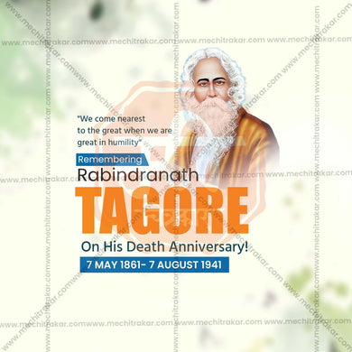 Professional Rabindranath Tagore Punyatithi JPG template