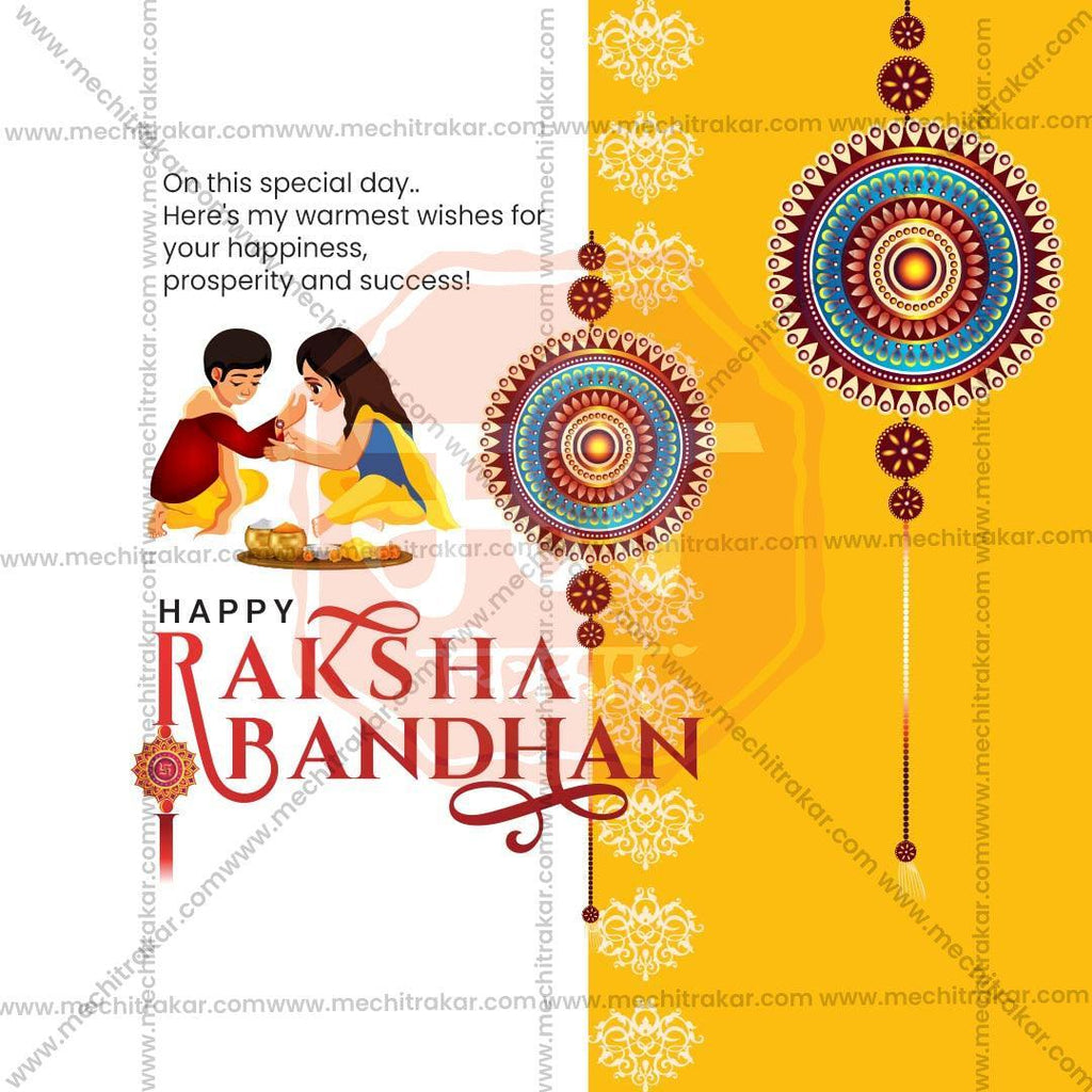 High-Quality Raksha Bandhan Festival Flyer in Marathi, Hindi, and English - Editable PSD and JPG by Me Chitrakar
