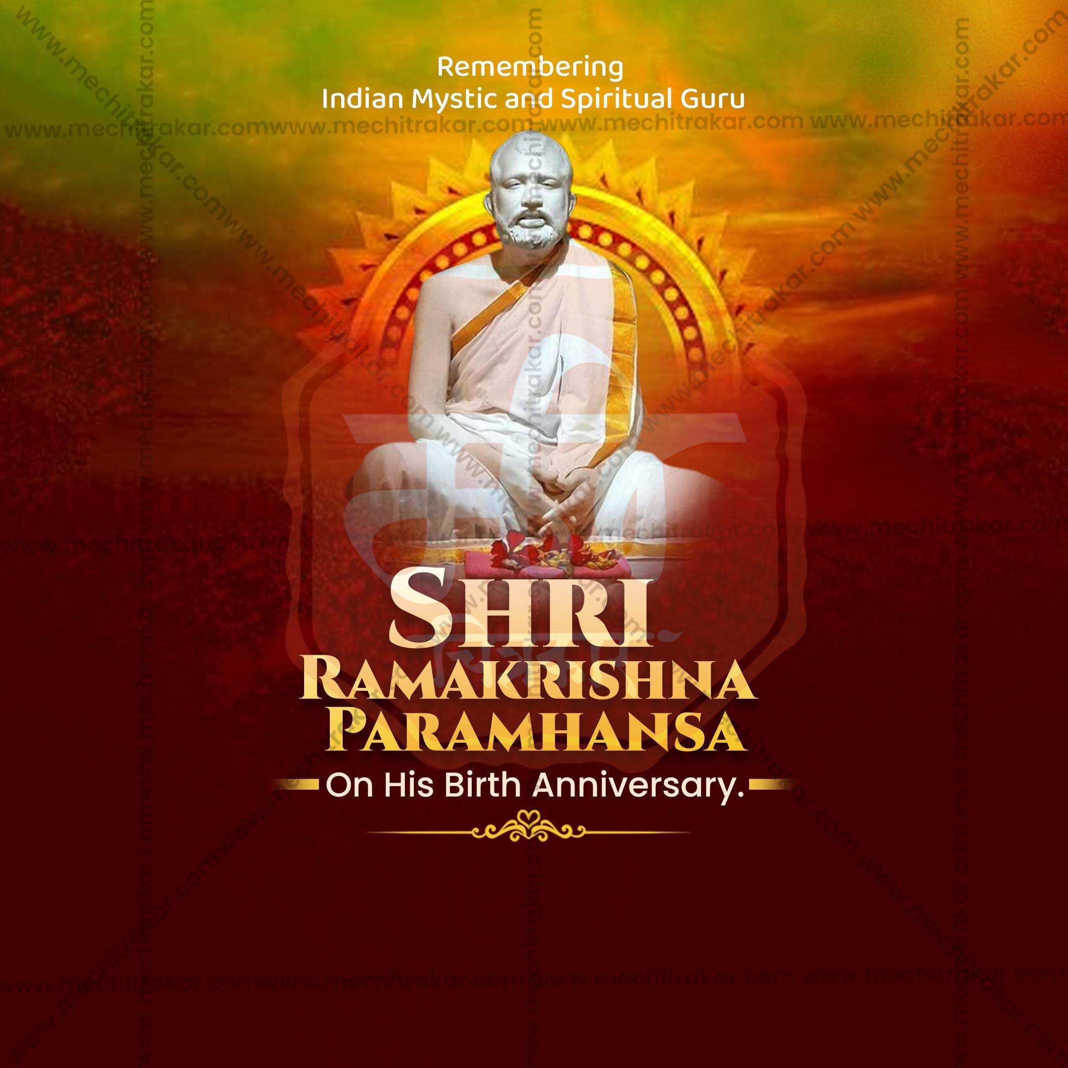 Shri Ramakrishna Paramahansa Jayanti Social Media Templates | 10 PSD Bundle No.1 (English) | Me Chitrakar-0225