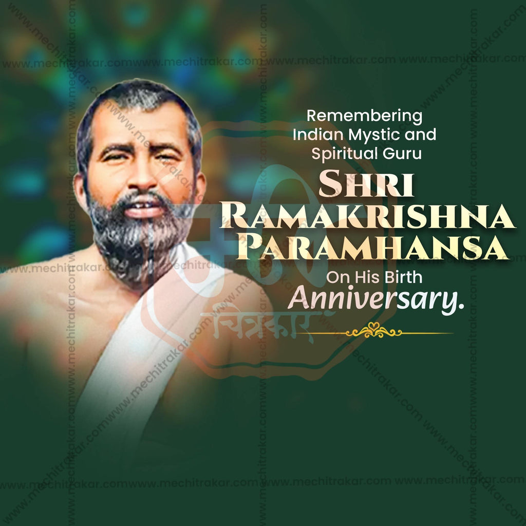Shri Ramakrishna Paramahansa Jayanti Social Media Templates | 10 PSD Bundle No.1 (English) | Me Chitrakar-0225