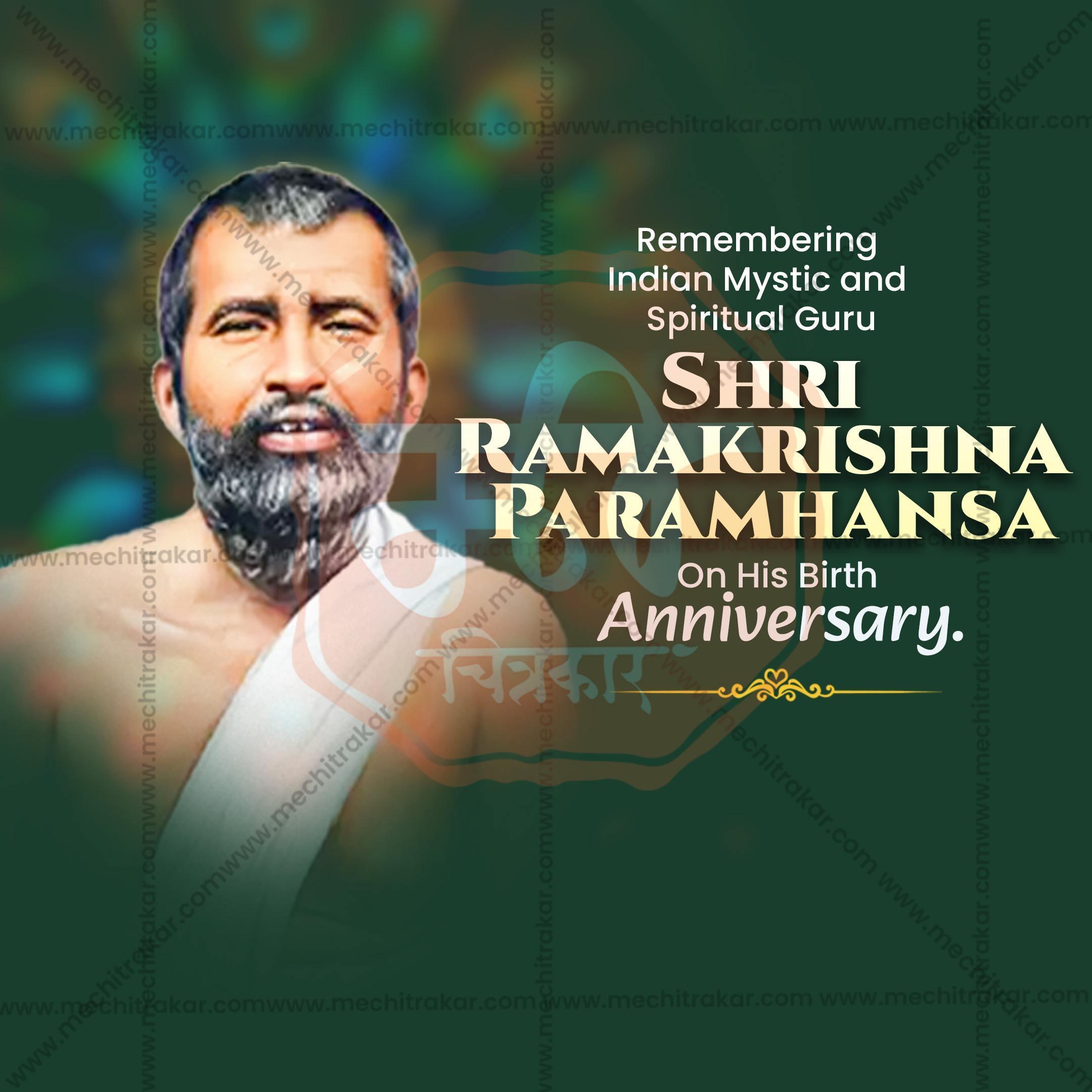 Shri Ramakrishna Paramahansa Jayanti Social Media Templates | 10 PSD Bundle No.1 (English) | Me Chitrakar-0225