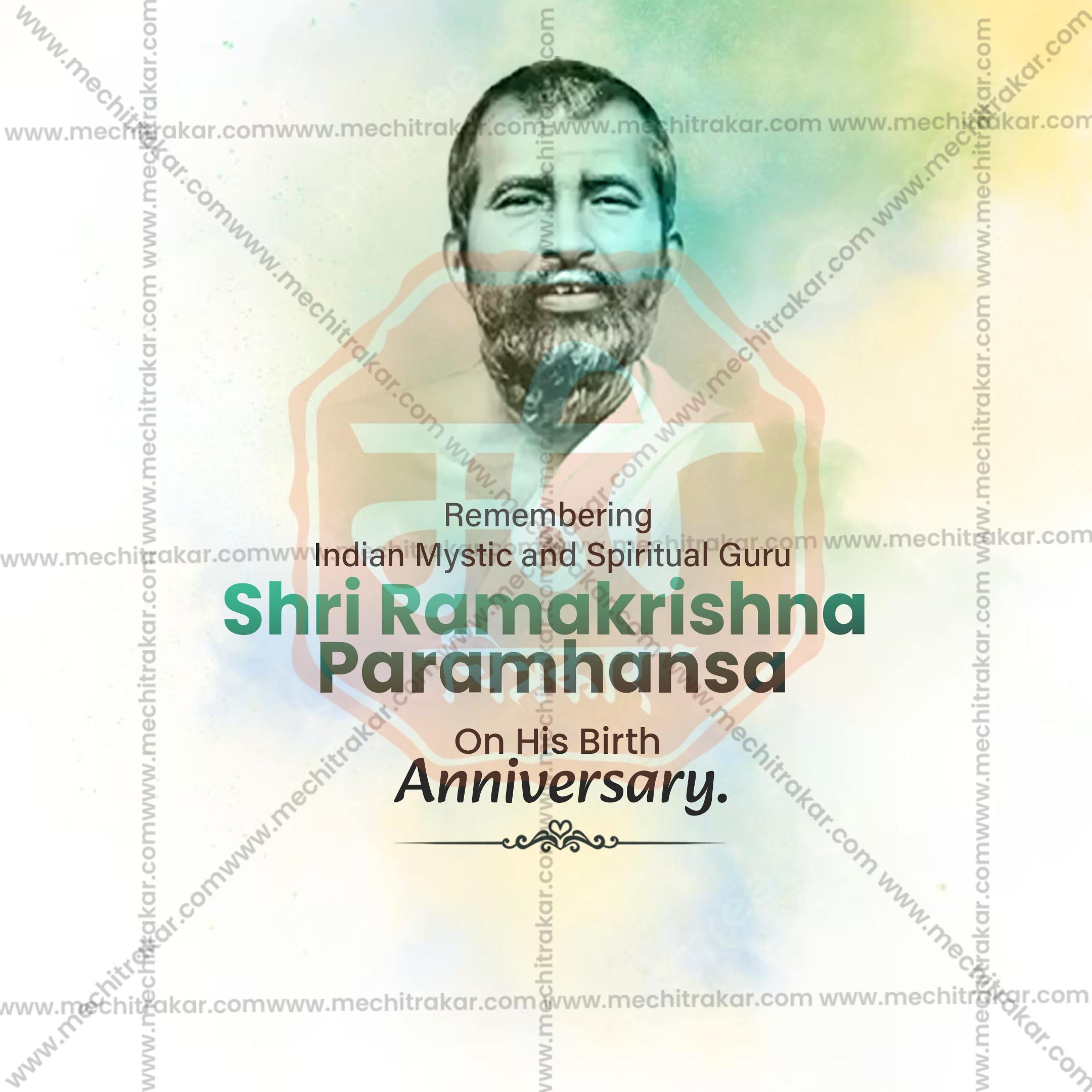 Shri Ramakrishna Paramahansa Jayanti Social Media Templates | 10 PSD Bundle No.1 (English) | Me Chitrakar-0225