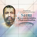 Shri Ramakrishna Paramhansa Jayanti Social Media Template | English PSD | Me Chitrakar 0225-7
