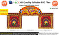 Ram Navami Themed Entry Arch Design | High-Quality Editable PSD File | Me Chitrakar