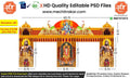Ram Navami Themed Entry Arch Design | High-Quality Editable PSD File | Me Chitrakar | RNBEK0325-3