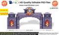 Ram Navami Themed Entry Arch Design | High-Quality Editable PSD File | Me Chitrakar