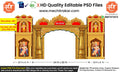 Ram Navami Themed Entry Arch Design | High-Quality Editable PSD File | Me Chitrakar